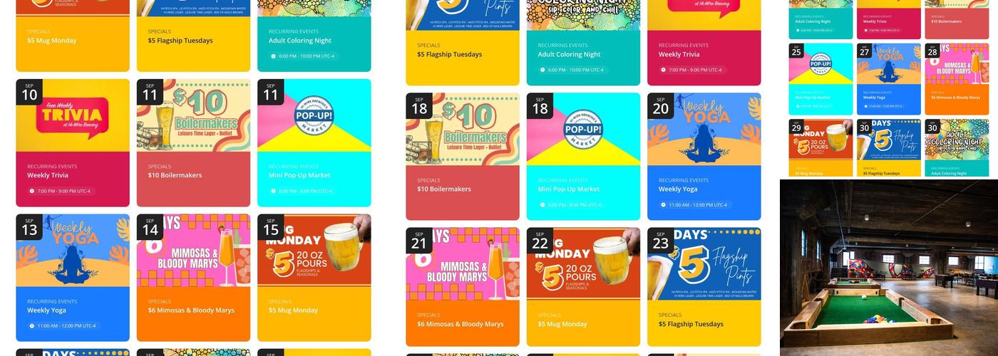 Hi-Wire Brewing - Knoxville Menu