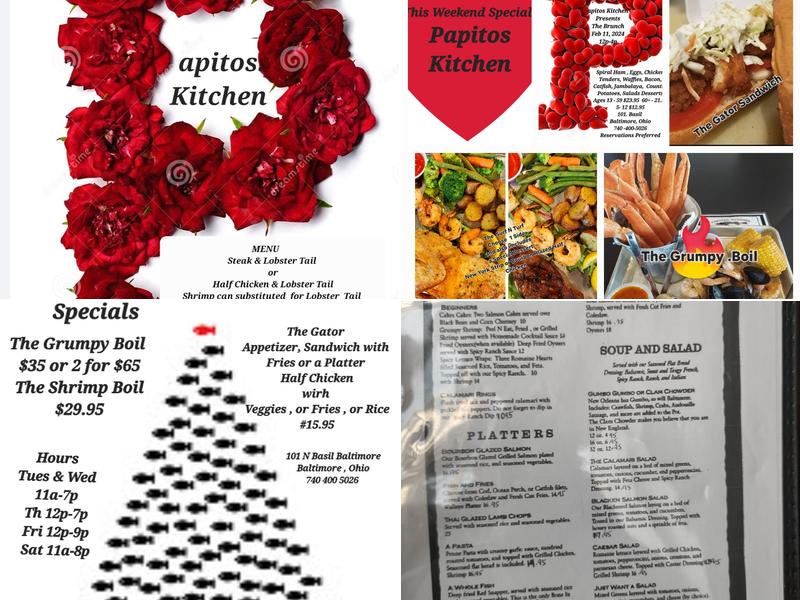 Papito’s Kitchen Menu