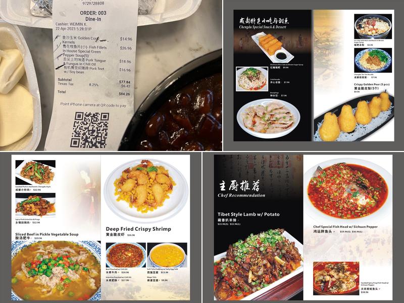 Tai Zong Sichuan Cuisine Menu