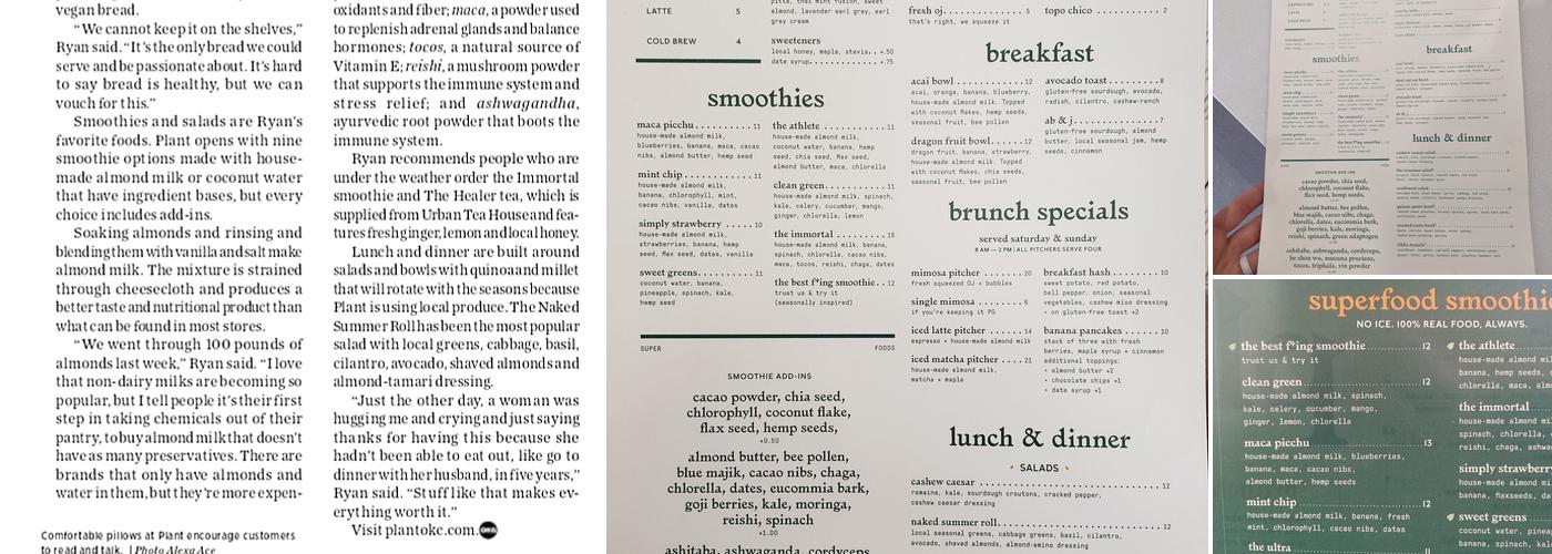 Plant Menu