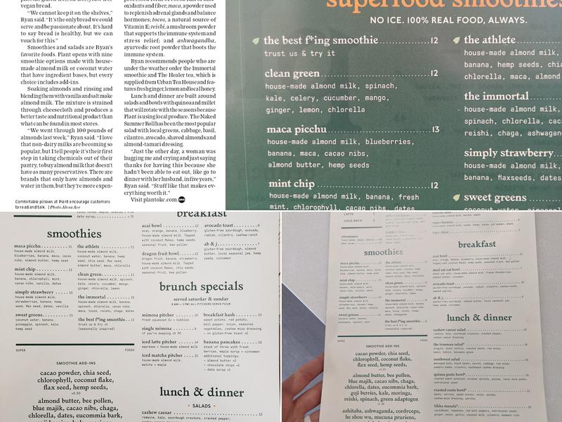 Plant Menu