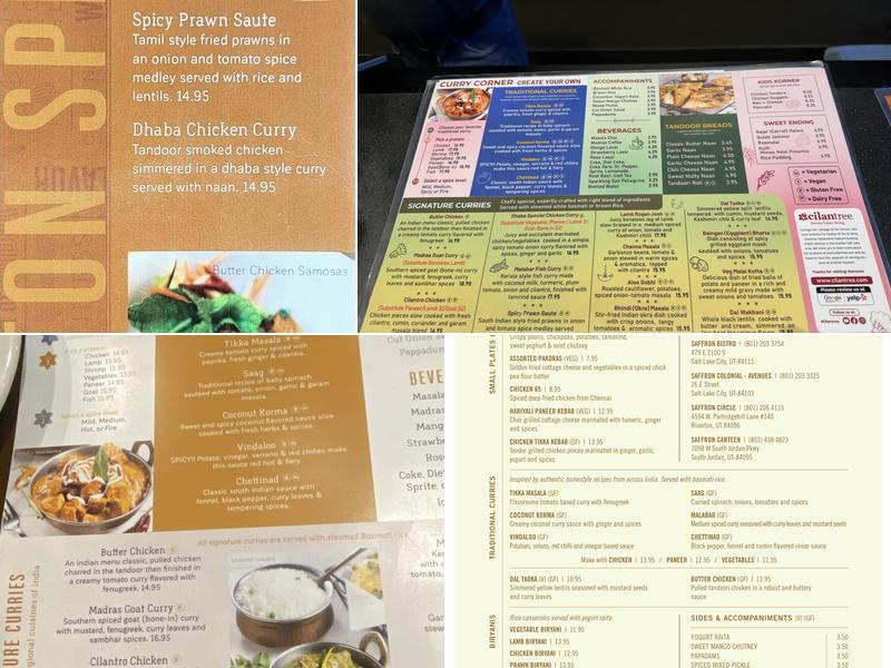Saffron Circle - Riverton Menu