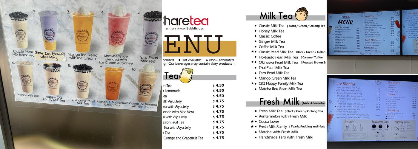 Sharetea Plus Tukwila Menu