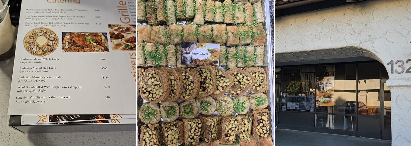 sham sweets Menu