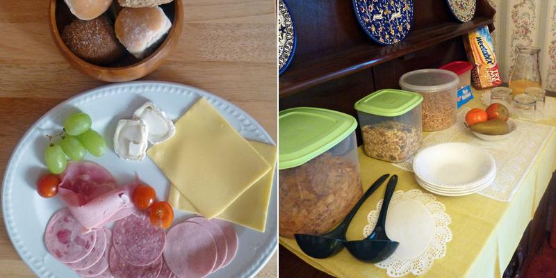 Sandays Bed & Breakfast Menu