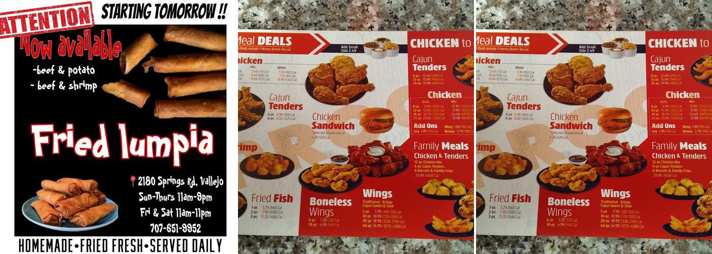 Stanley’s Krispy Krunchy Chicken Menu