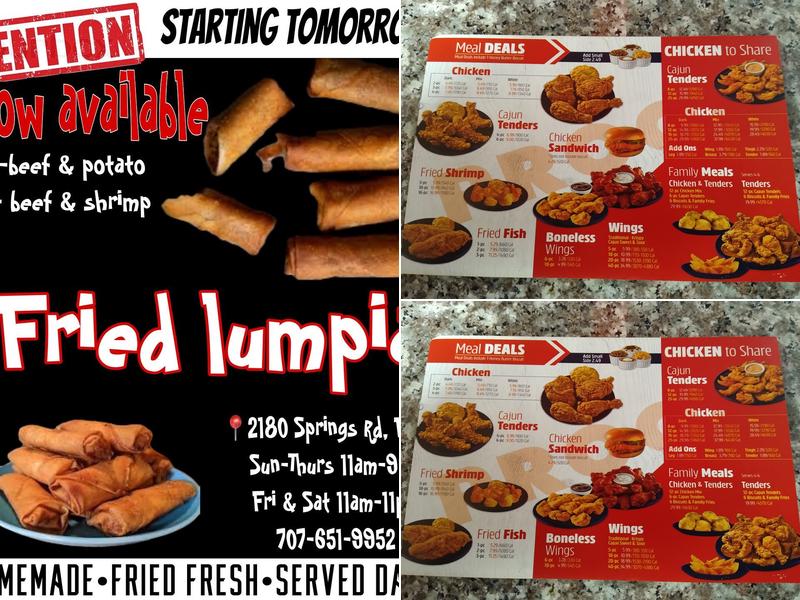 Stanley’s Krispy Krunchy Chicken Menu
