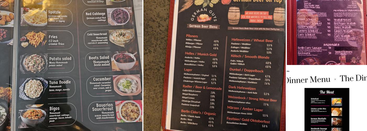 German Guys Menu