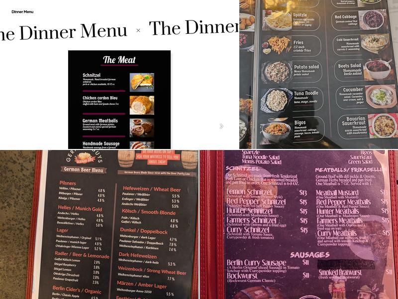 German Guys Menu