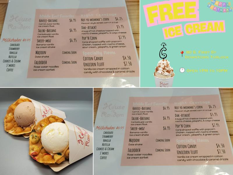 House of Random Menu