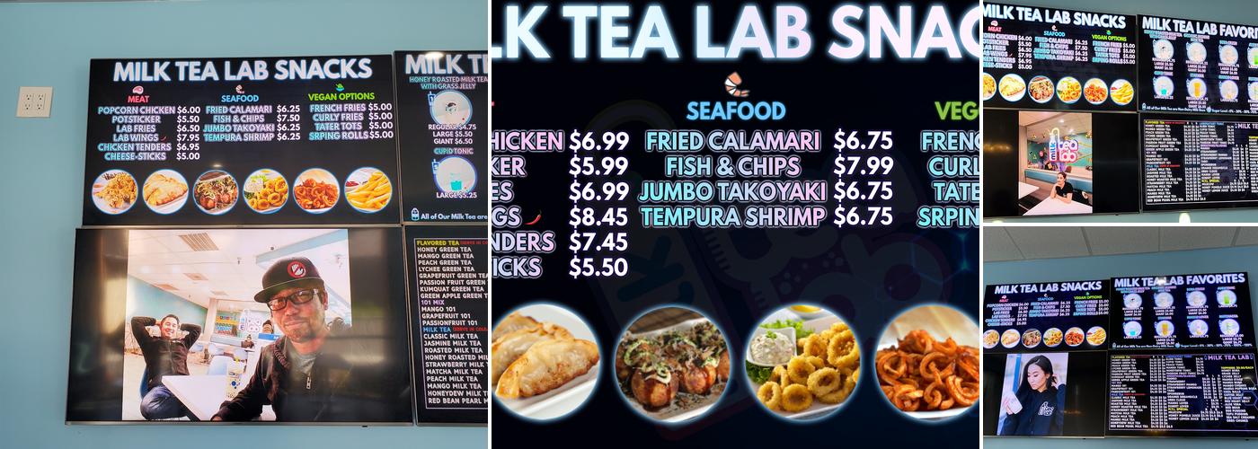 Milk Tea Lab Menu