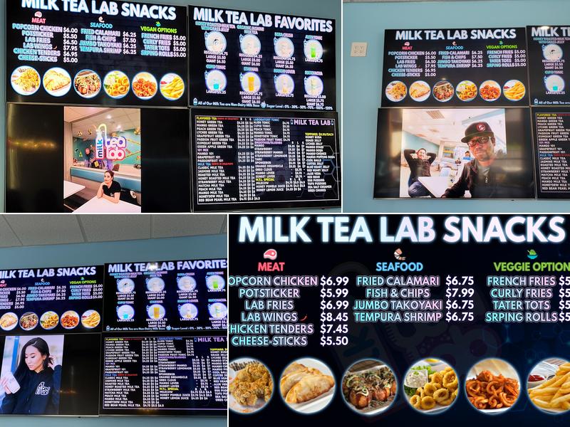 Milk Tea Lab Menu