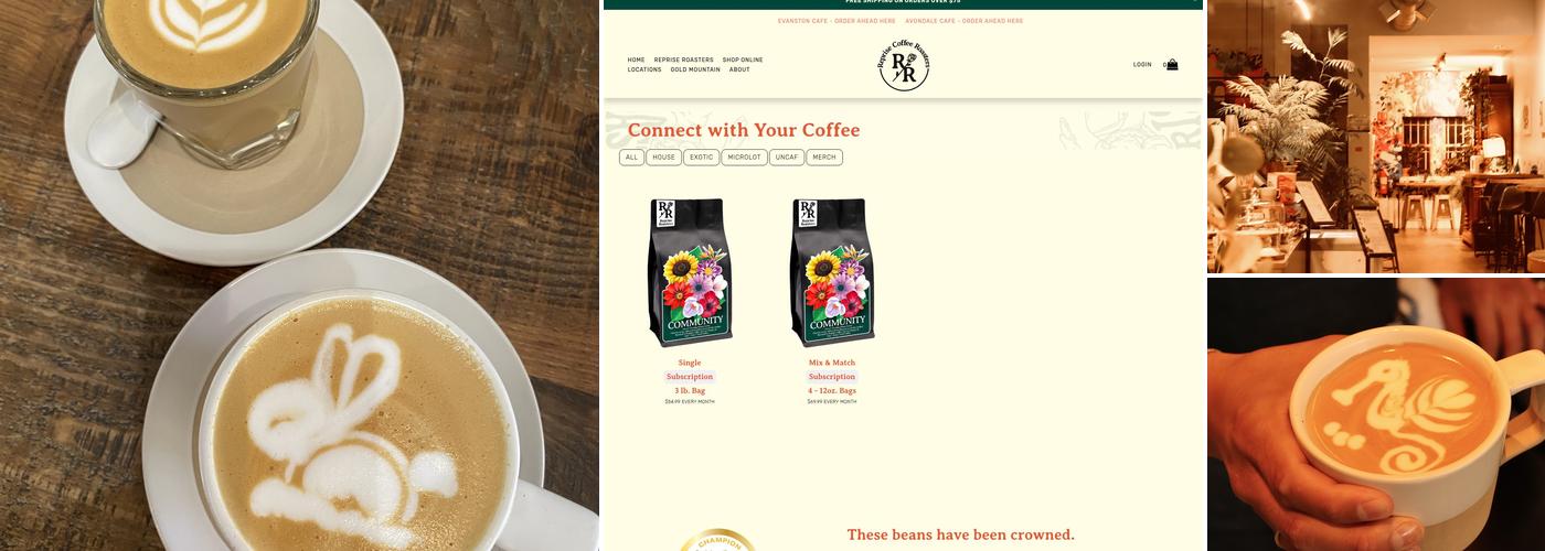 Reprise Coffee Roasters Menu