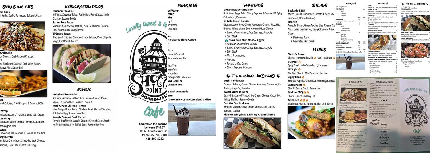 Shotti's Point Cafe Menu