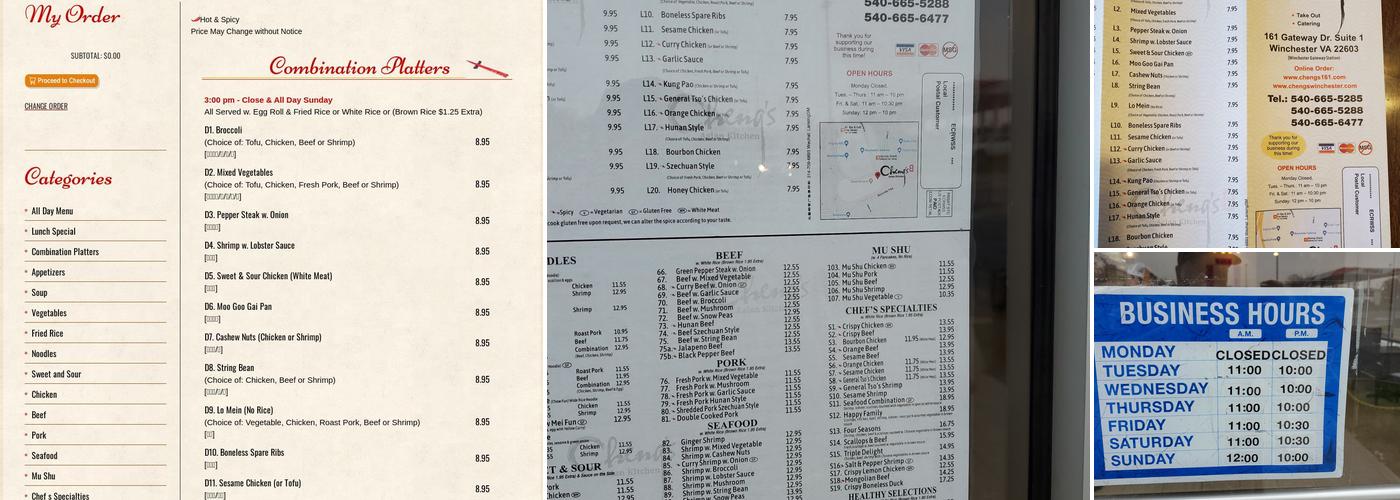 Cheng's Asian Kitchen Menu