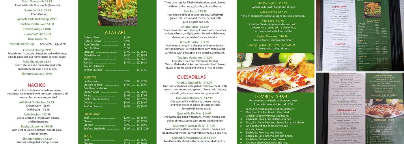Salsa's Menu