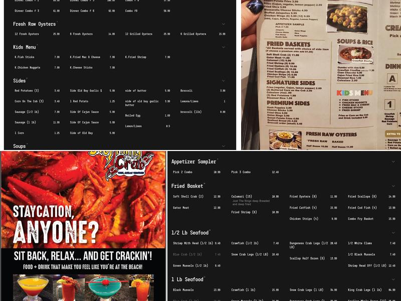 Storming Crab - Seafood Restaurant Knoxville Menu