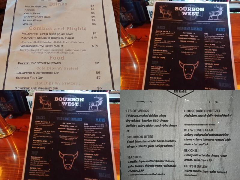 Bourbon West Menu