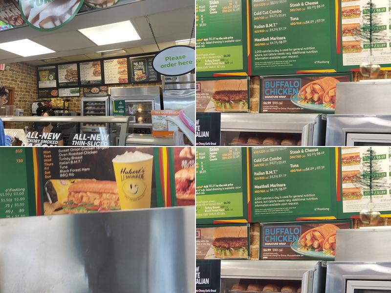 Subway Menu