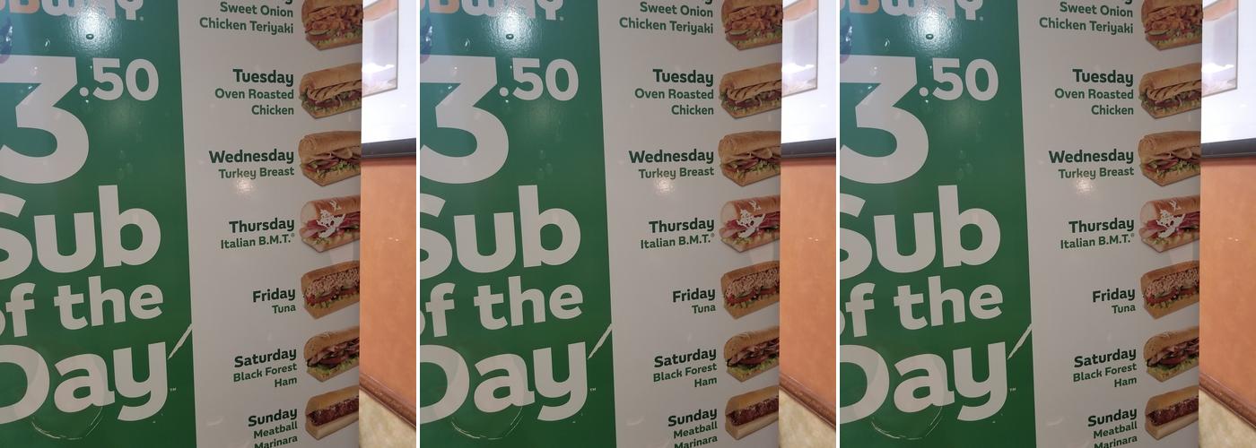 Subway Menu