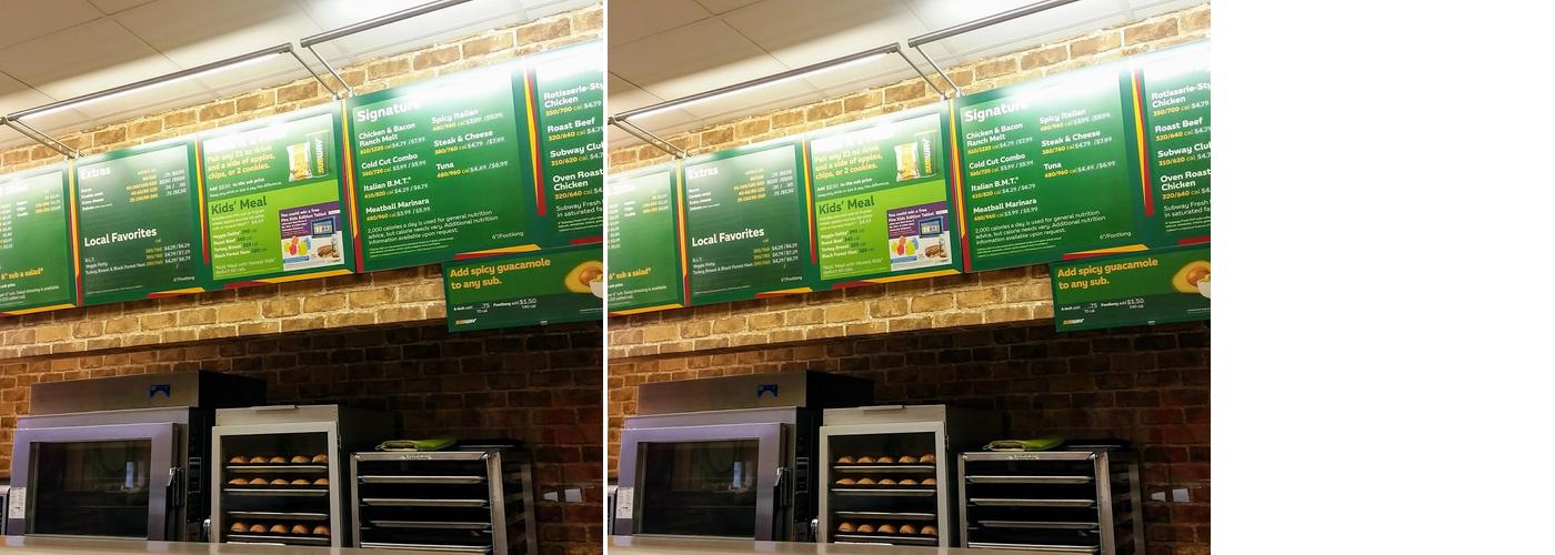 Subway Menu