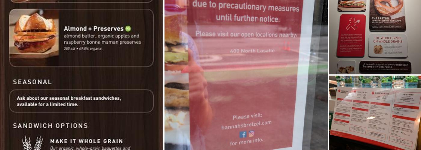 Hannah’s Bretzel Menu