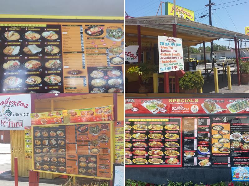 Aloberto's Taco Shop Menu