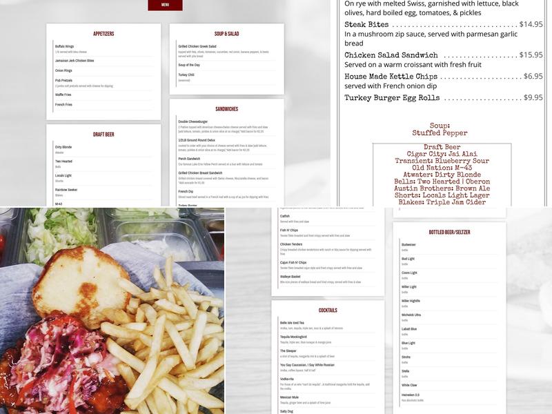 Andrews on the Corner Menu