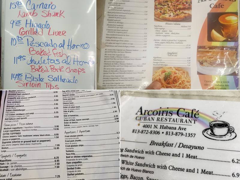 Arco Iris Cafe Menu