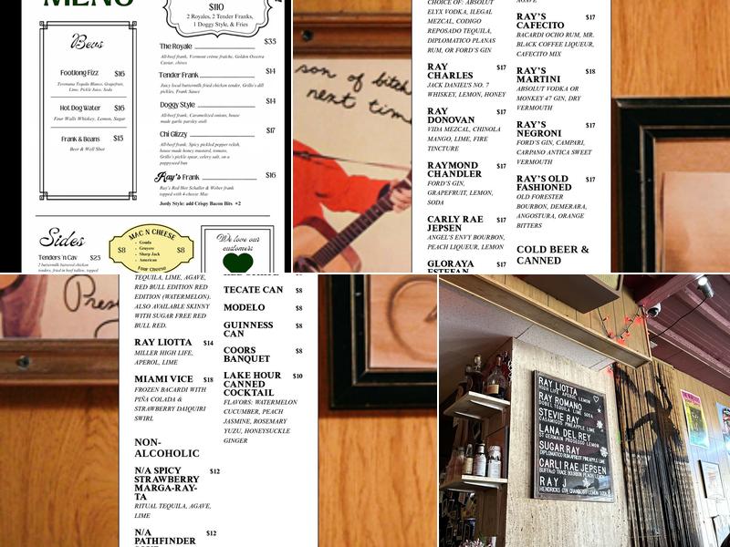 Ray’s Menu