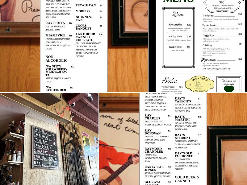 Ray’s Menu