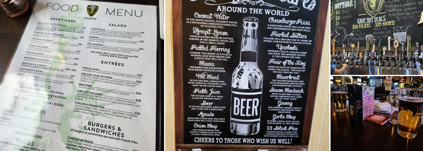 Beer Authority Menu