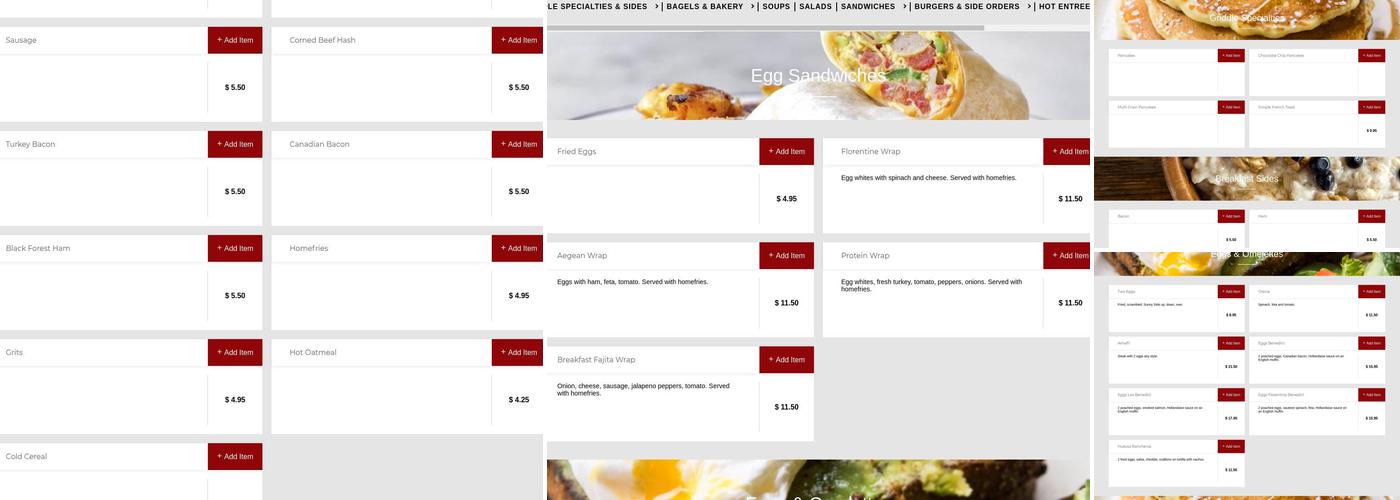Benvenuto Cafe Menu
