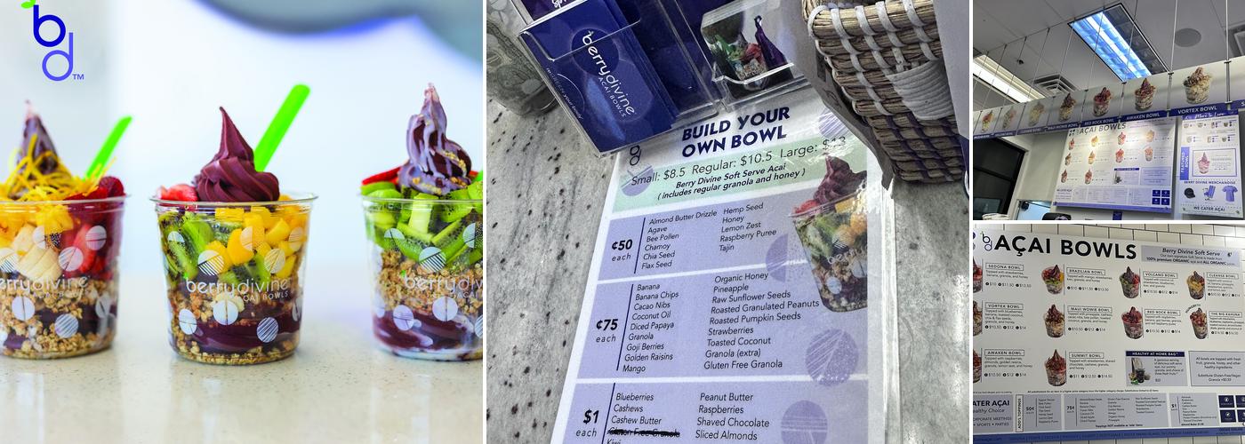 Berry Divine Acai Bowls Menu