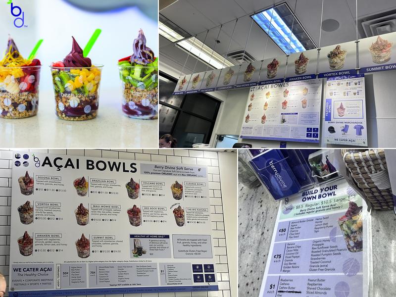 Berry Divine Acai Bowls Menu