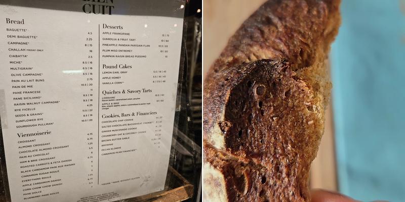 Bien Cuit Menu