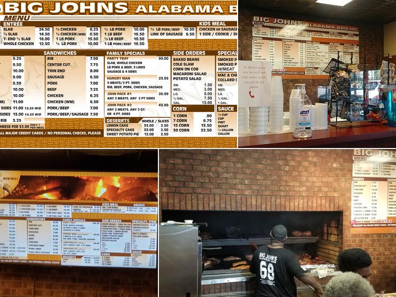 Big John's Alabama BBQ Menu