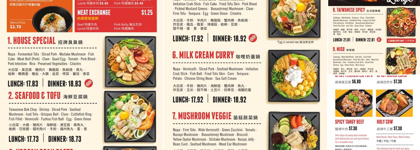 Boiling Point Menu