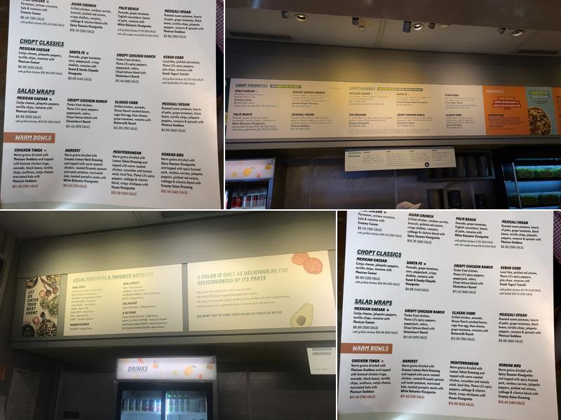 Chopt Creative Salad Co. Menu