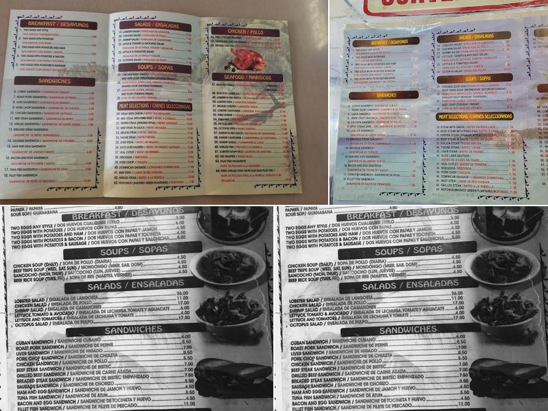 Cibao Menu