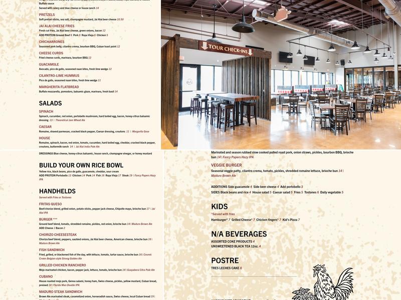 Cigar City Brewing Spruce Street Brewery & Taproom Menu