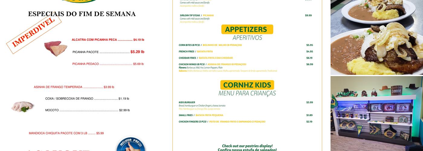 The Corn House Menu