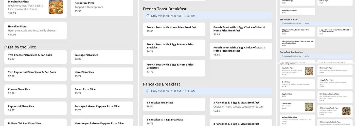 Cappy's Pizza & Subs Menu