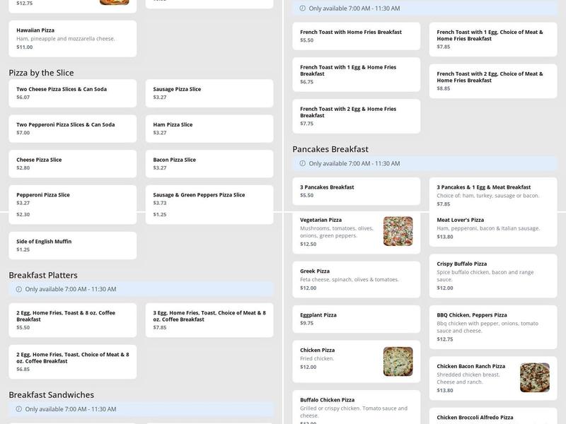 Cappy's Pizza & Subs Menu