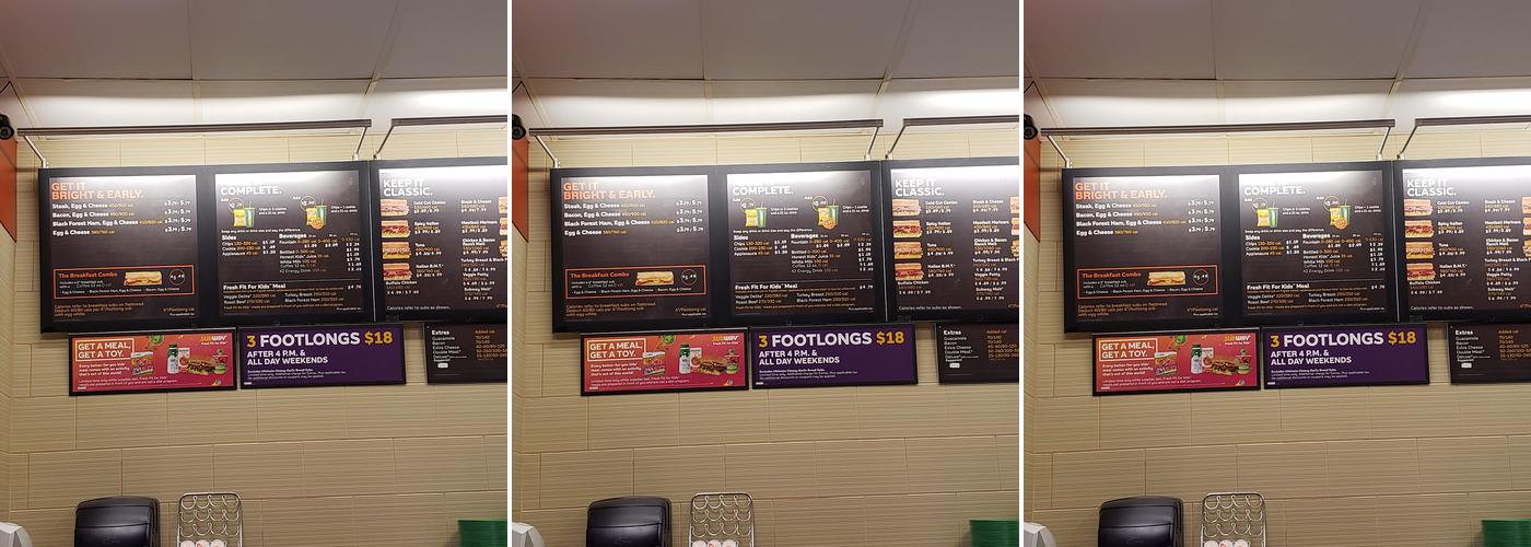 Subway Menu