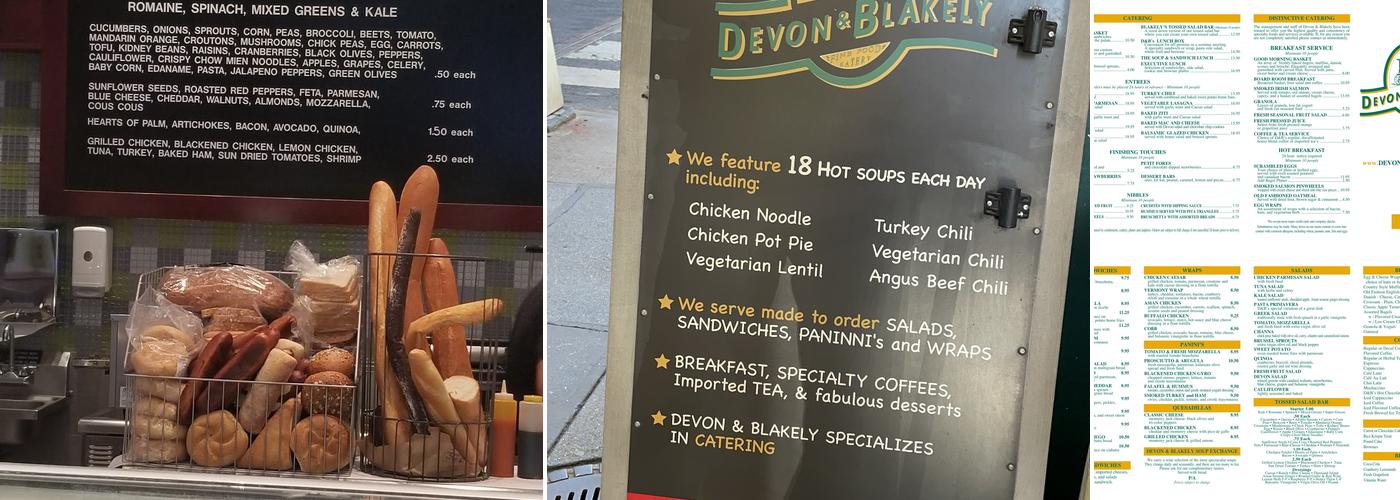 Devon & Blakely Menu