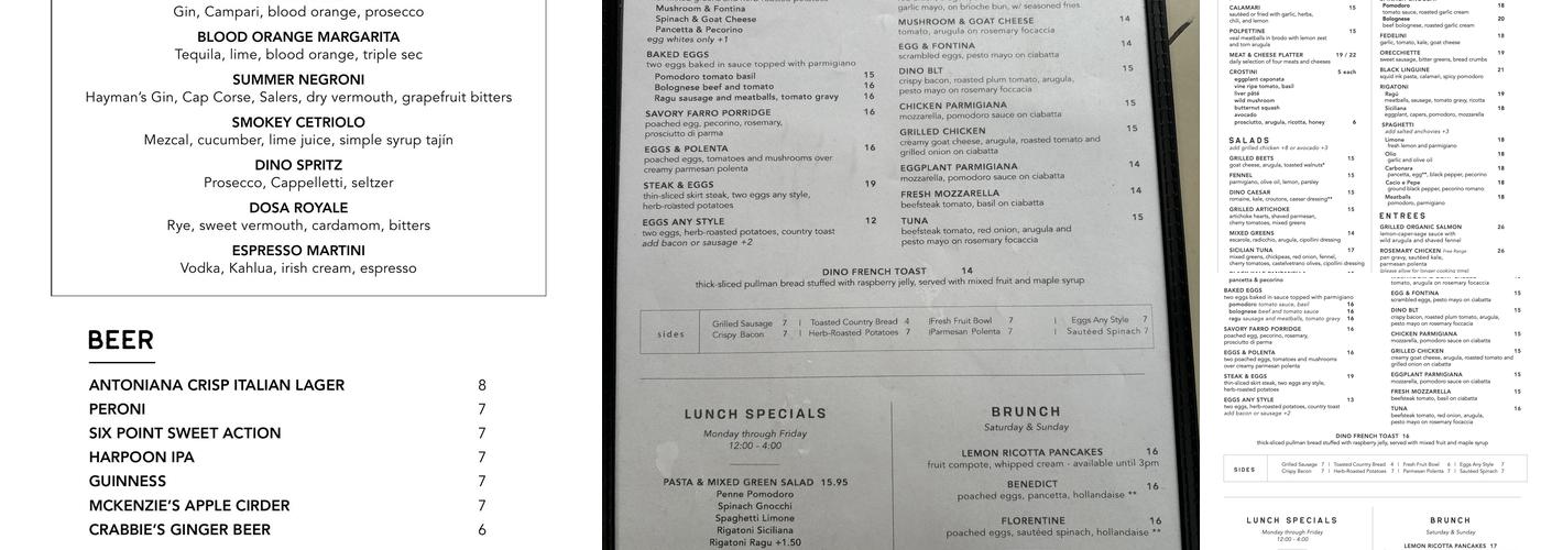 Dino Menu