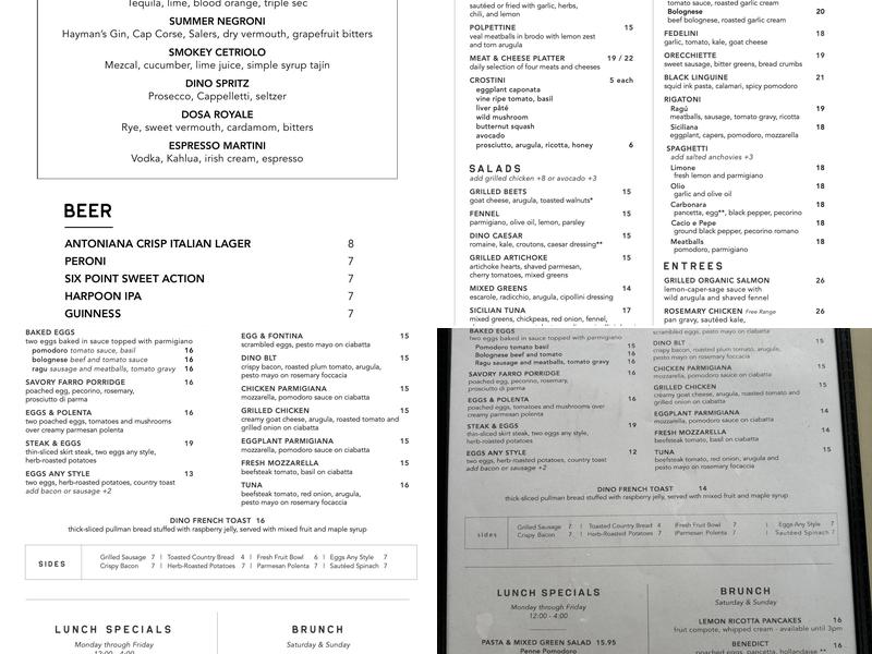 Dino Menu