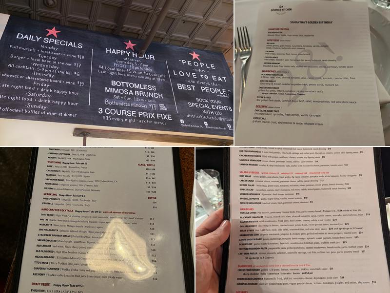 District Kitchen Menu