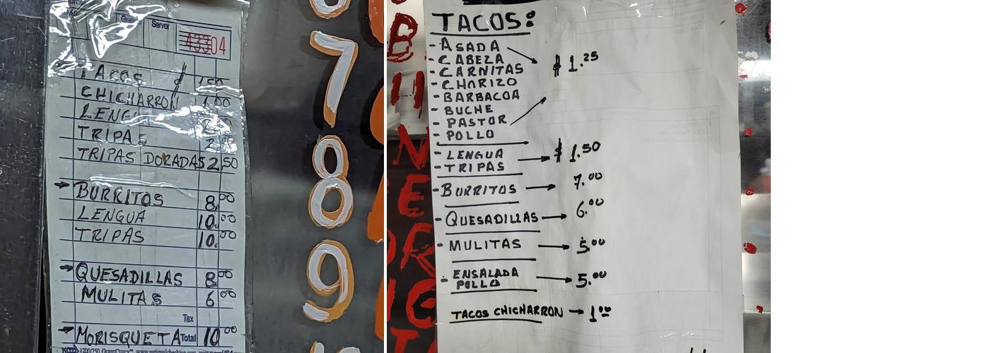 Don Cuco Menu